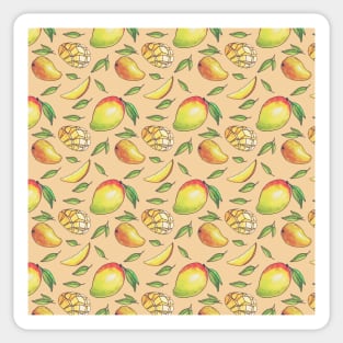 Watercolor pattern " delicious mango" Sticker